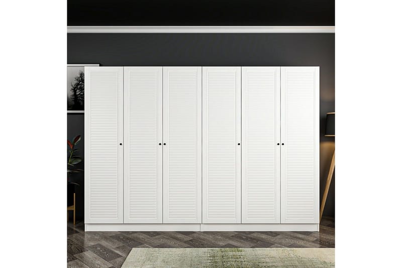 Fruitland Garderob 270 cm, Vit
