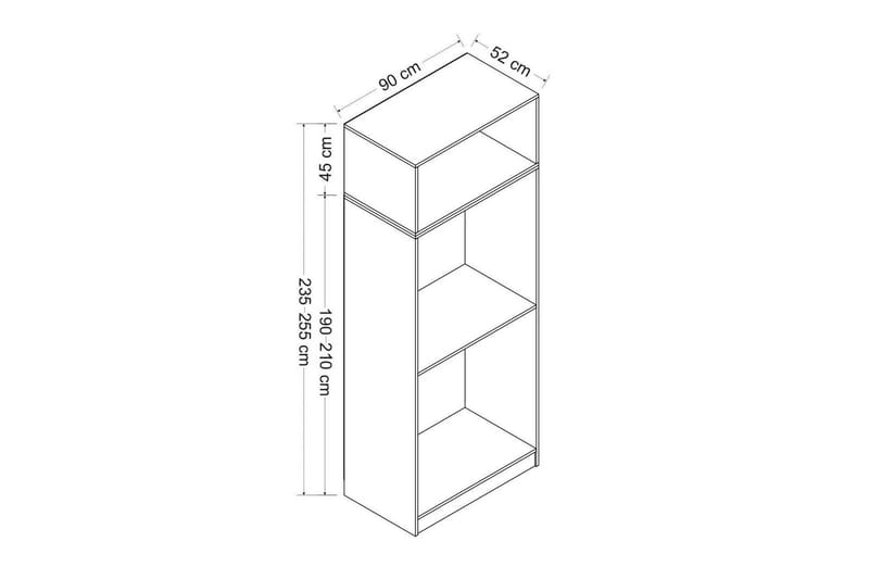 Fruitland Garderob 90 cm - Antracit - Products - Förvaring - Garderober & garderobssystem - Garderobsskåp