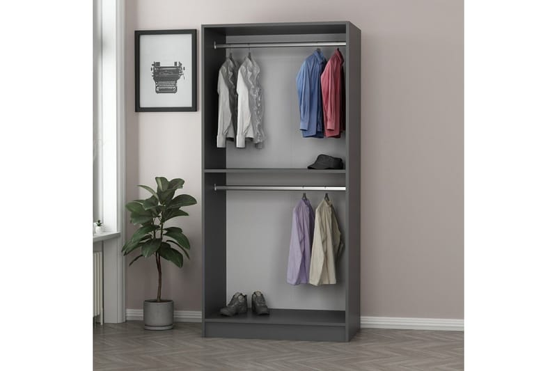 Fruitland Garderob 90 cm - Antracit - Products - Förvaring - Garderober & garderobssystem - Garderobsskåp