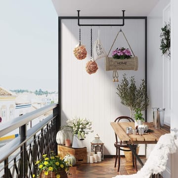 Klädstång Vägg-/Takmonterad 92 cm - Svart - Products - Förvaring - Garderober & garderobssystem - Garderobsinredning - Klädstång