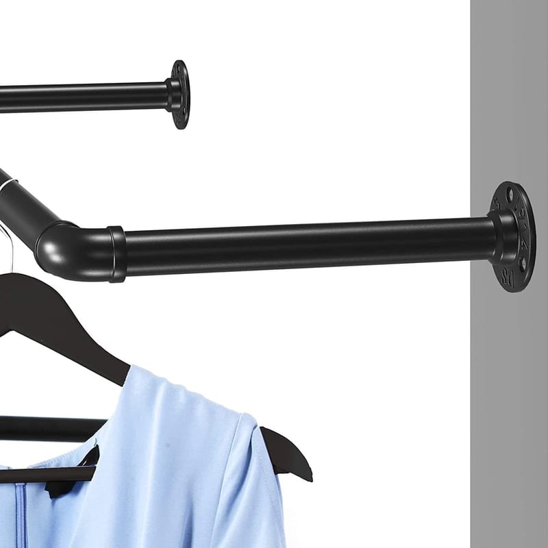 Klädstång Vägg-/Takmonterad 92 cm - Svart - Products - Förvaring - Garderober & garderobssystem - Garderobsinredning - Klädstång