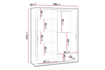 Julissa Garderob 180 cm - Natur - Products - Förvaring - Garderober & garderobssystem - Garderobsskåp