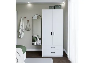 Yaman Garderob 80x182 cm - Mattvit - Products - Förvaring - Garderober & garderobssystem - Garderobsskåp