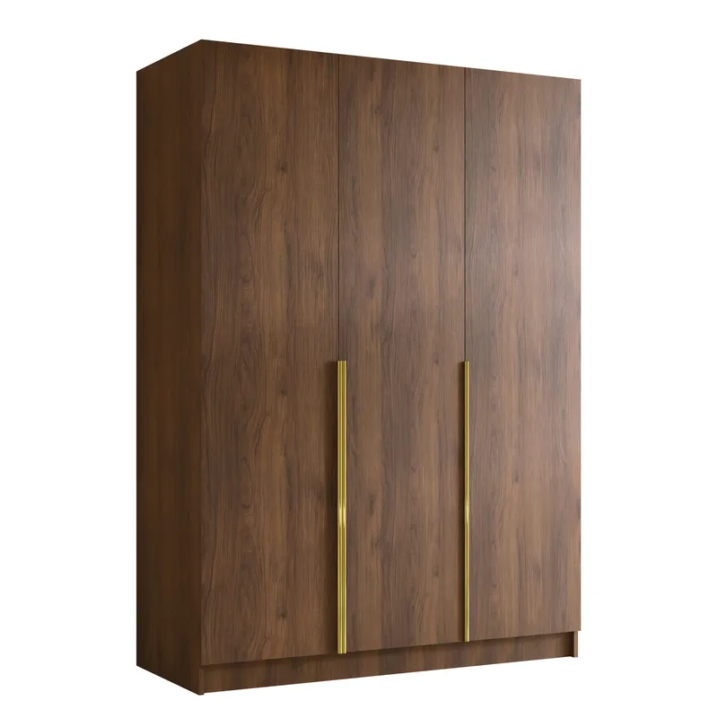 Herrljunga Garderob 150x215 cm, Brun/Guld