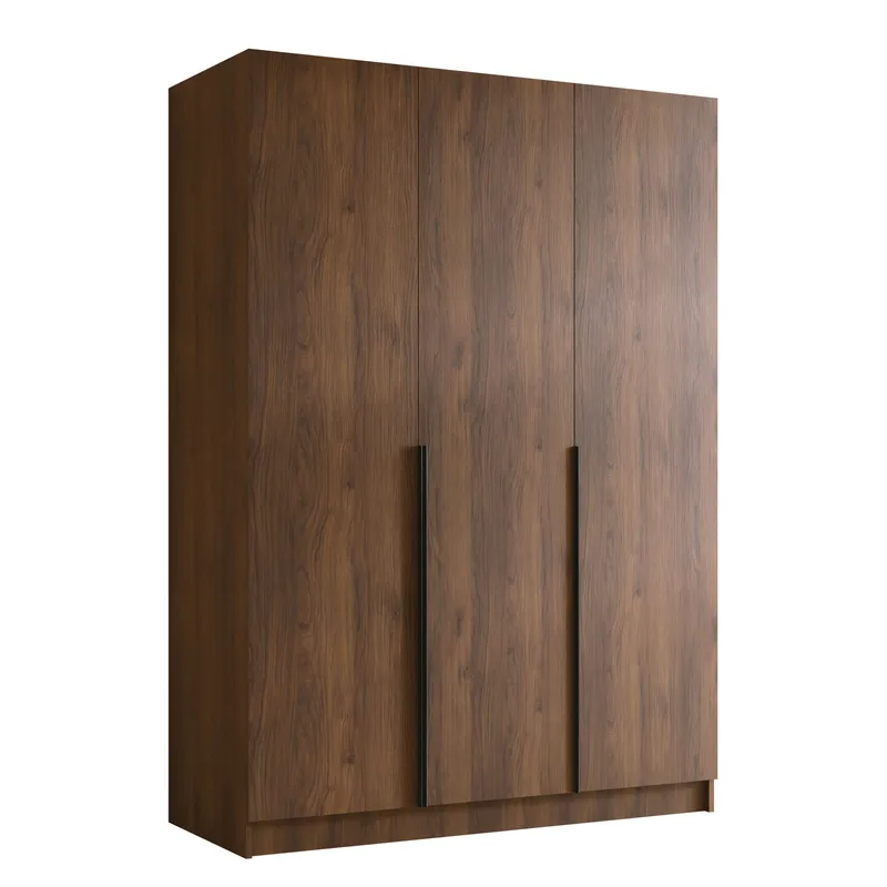 Herrljunga Garderob 150x215 cm, Brun/Svart