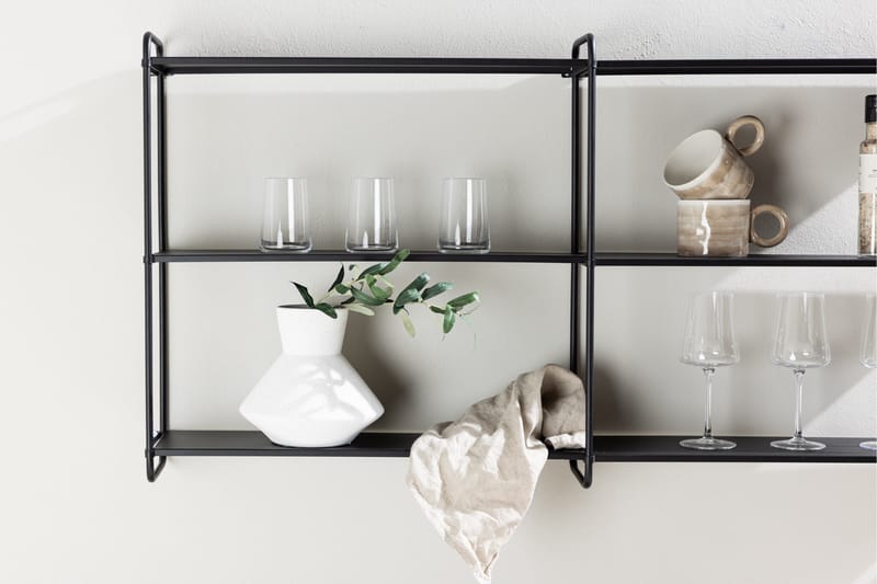 Lyon Tallrikshylla 122x18 cm - Svart - Products - Förvaring - Hylla - Förvaringshylla - Tallrikshylla