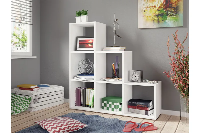 Trio Hylla 105x33x108 cm - Grå/Vit - Products - Förvaring - Hylla - Bokhylla