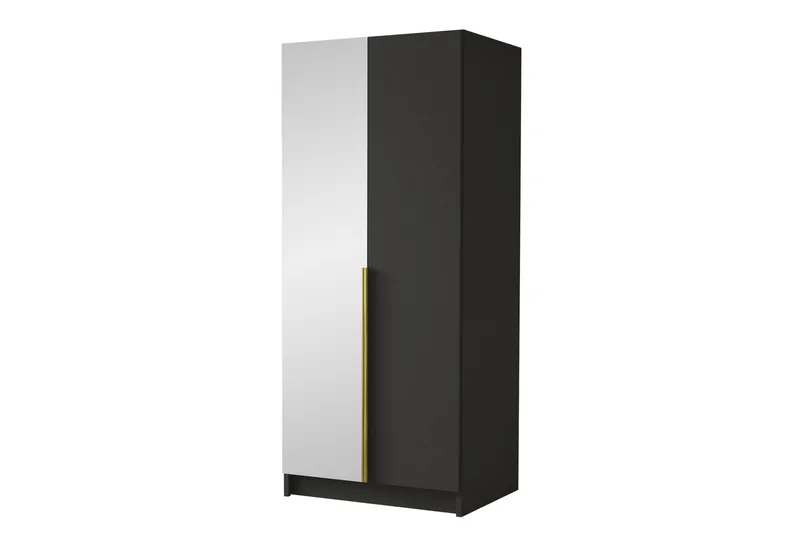 Julissa Garderob med Spegel 100 cm - Svart/Guld - Products - Förvaring - Garderober & garderobssystem