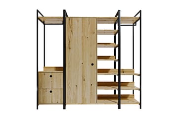 Meydani Garderob 200x40 cm - Natur/Svart - Products - Förvaring - Garderober & garderobssystem