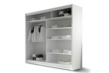 Prag Garderob 180x57x215 cm - Beige|Vit - Products - Förvaring - Garderober & garderobssystem