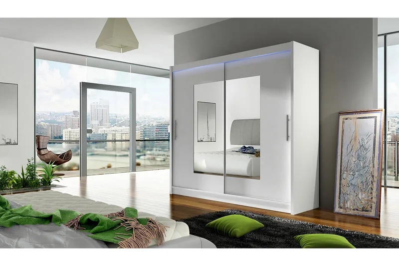 Prag Garderob 180x57x215 cm - Vit - Products - Förvaring - Garderober & garderobssystem
