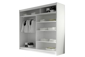 Prag Garderob 180x57x215 cm - Vit - Products - Förvaring - Garderober & garderobssystem
