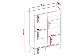 Basici Highboard - Brun - Products - Förvaring - Skåp - Förvaringsskåp