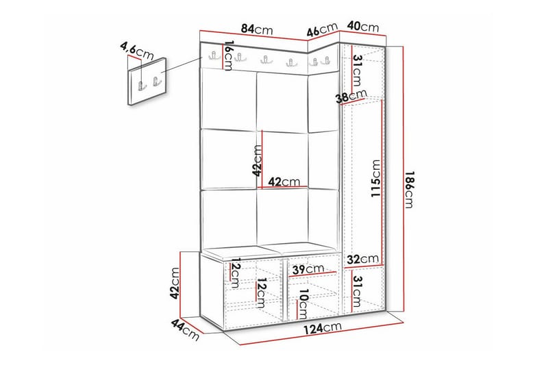 Dunvegan Highboard - Vit - Products - Förvaring - Skåp - Förvaringsskåp