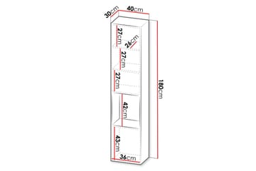 Kangana Vitrinskåp 40x180 cm - Products - Förvaring - Skåp - Vitrinskåp