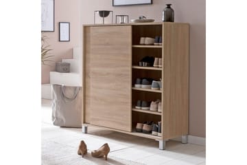 Skoskåp Wohnling melaminbelagd MDF, skjutdörrar, för 20 par Sonoma - Sonoma - Products - Förvaring - Skåp - Förvaringsskåp