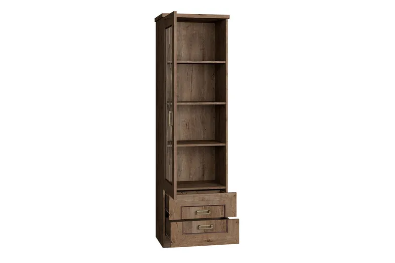 Tadeusz Smalt Vitrinskåp 44 cm djup 46 cm bred 191 cm hög Trä - Brun - Products - Förvaring - Skåp - Vitrinskåp