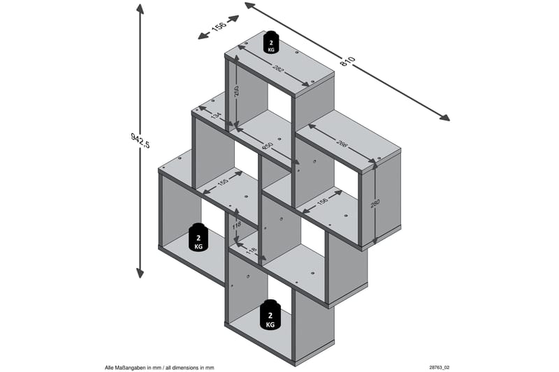 Laurio Vägghylla 81 cm - Vit - Products - Förvaring - Småförvaring - Väggförvaring