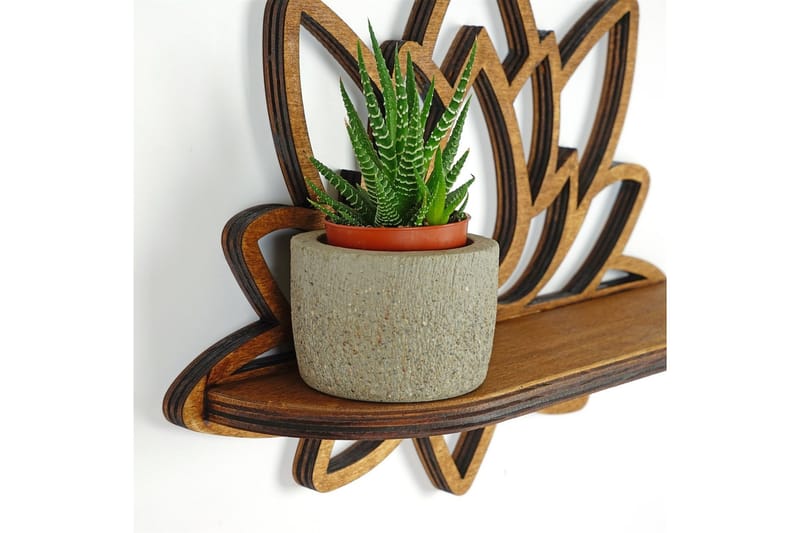 Nagaji Vägghylla 33 cm - Valnöt - Products - Förvaring - Småförvaring - Väggförvaring