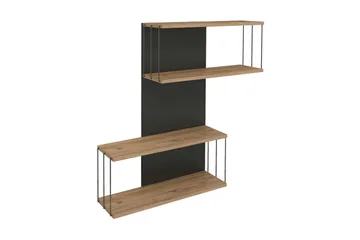 Riyana Vägghylla 19x65 cm - Antracit/Natur - Products - Förvaring - Småförvaring - Väggförvaring