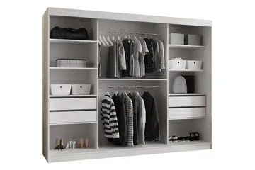 Tallmo Garderob m. Spegel 250x200 cm - Grön - Products - Förvaring - Garderober & garderobssystem