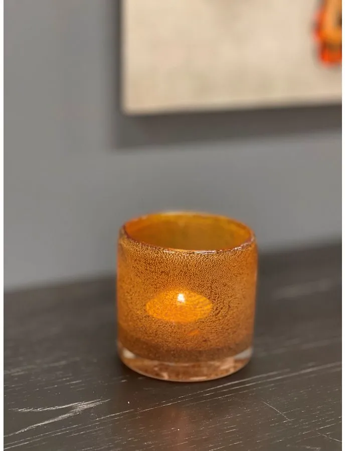 Ljuslykta Rosanne med Bubbeleffekt 8 cm, Brons
