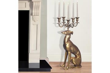 Dekorativ figur Wohnling Ljusstake Greyhound Aluminium Modern - Products - Inredning - Ljus & dofter - Ljusstakar & ljuslyktor