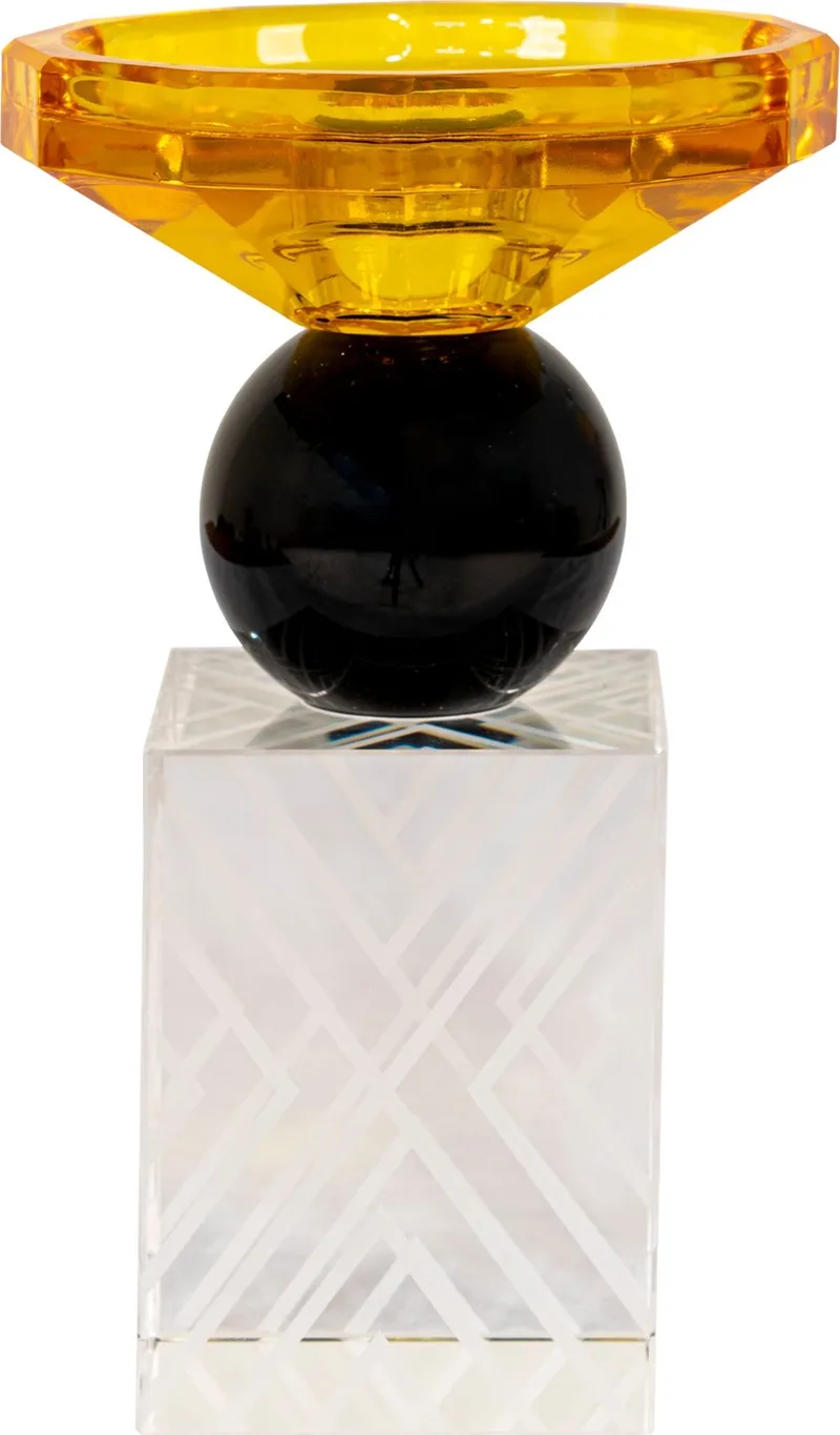 Ljusstake Bern i Glas - Svart/amber - Products - Inredning - Ljus & dofter - Ljusstakar & ljuslyktor