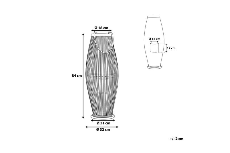 Tahiti Lykta 32 cm - Trä/Natur - Products - Inredning - Ljus & dofter - Ljusstakar & ljuslyktor