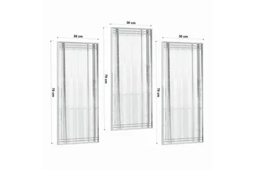 Dekorativt Spegelset (3 Delar) Heba Buhem Transparent - Ivory - Products - Inredning - Spegel - Hallspegel