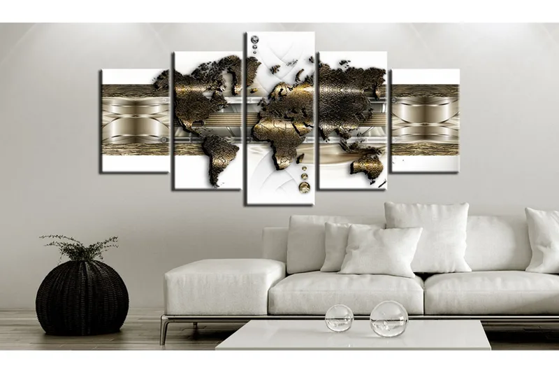 Tavla Metalic World 200x100 - Artgeist sp. z o. o. - Products - Inredning - Tavlor & posters - Canvastavla