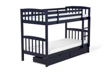 Revin Våningssäng 90x200 cm med Förvaring - Marinblå - Products - Möbler - Barnmöbler - Barnsäng & juniorsäng - Loftsäng barn