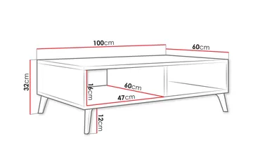 Akihiko Soffbord 100 cm - Vit - Products - Möbler - Bord & matgrupp - Soffbord