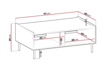 Akihito Soffbord 97 cm - Brun - Products - Möbler - Bord & matgrupp - Soffbord