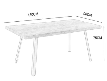 Algot matbord 180x90 cm - Mörkbrun Ek - Mörkbrun Ek - Products - Möbler - Bord & matgrupp - Matbord & köksbord