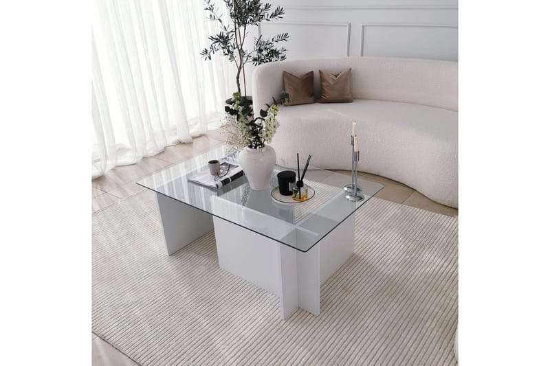 Almasi Soffbord 105x40x105 cm - Vit - Products - Möbler - Bord & matgrupp - Soffbord