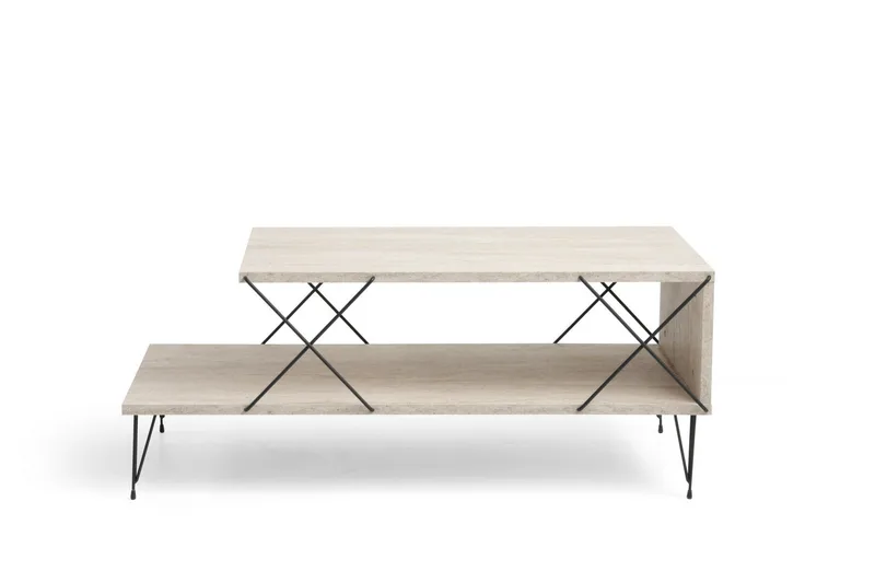 Artenay Soffbord 100 cm - Svart/Marmor - Products - Möbler - Bord & matgrupp - Soffbord