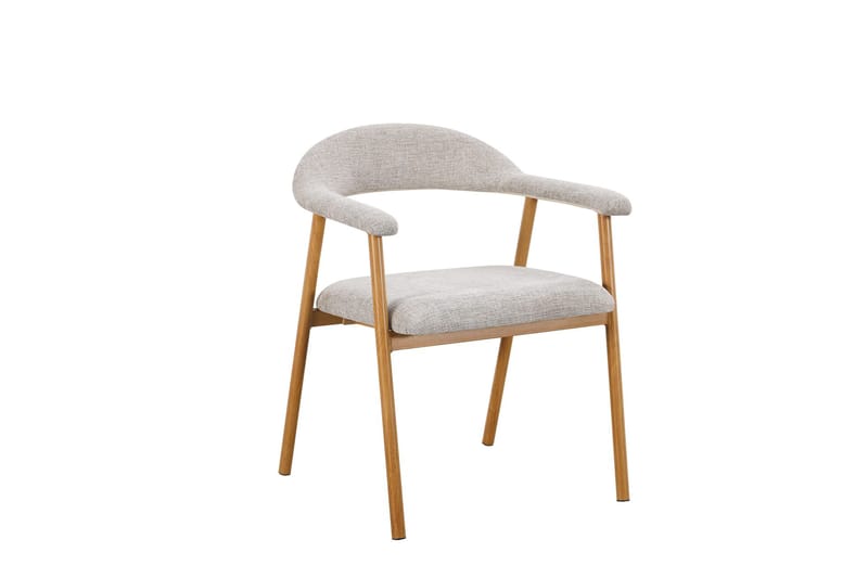 Arvo Matgrupp runt 120 cm Travertin med 4 Ronja Matstolar - Ek - Products - Möbler - Bord & matgrupp - Matgrupp