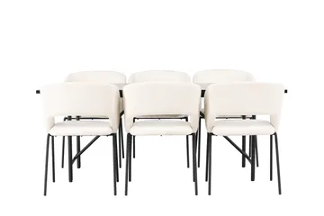 Astrid Matgrupp 200 cm Rektangulär med 6 Day stolar - Svart - Products - Möbler - Bord & matgrupp - Matgrupp