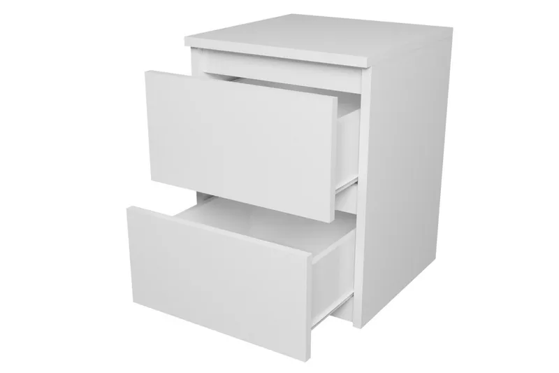 Basildon Sängbord 30 cm med Förvaring 2 Lådor - Svart - Products - Möbler - Bord & matgrupp - Avlastningsbord & sidobord - Sängbord & nattduksbord