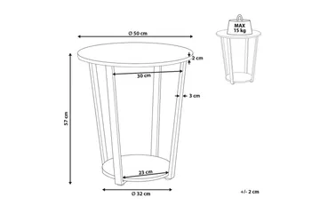Emmalee Sidobord 50 cm - Mörkt trä/Svart - Products - Möbler - Bord & matgrupp - Avlastningsbord & sidobord - Brickbord & småbord