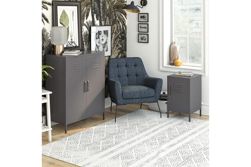 Franklin Sidobord 38x40 cm Grå - Dorel Home - Products - Möbler - Bord & matgrupp - Avlastningsbord & sidobord - Brickbord & småbord