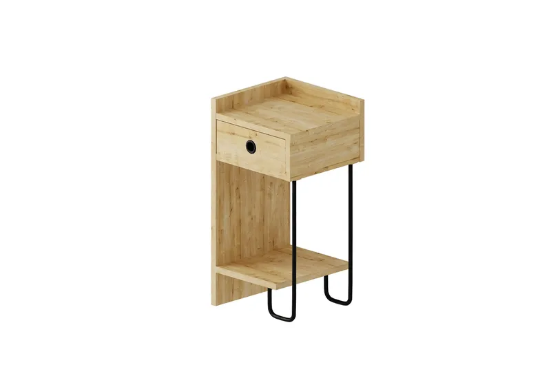 Sirius Sängbord 32x30 cm Ljusbrun - Hanah Home - Products - Möbler - Bord & matgrupp - Avlastningsbord & sidobord - Sängbord & nattduksbord