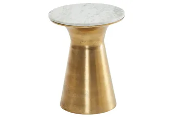 Sido bord Wohnling Äkta marmor rund 35 cm gyllene bas modern - Products - Möbler - Bord & matgrupp - Avlastningsbord & sidobord - Brickbord & småbord