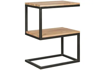 Sido bord Wohnling Massivt trä, S Cube, metallram i lantlig stil Akacia - Akacia - Products - Möbler - Bord & matgrupp - Avlastningsbord & sidobord - Brickbord & småbord
