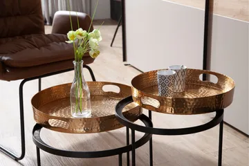 Wilhem Satsbord 46 cm Rund - Guld - Products - Möbler - Bord & matgrupp - Avlastningsbord & sidobord - Satsbord