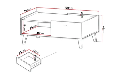 Betsi Soffbord 100 cm - Products - Möbler - Bord & matgrupp - Soffbord