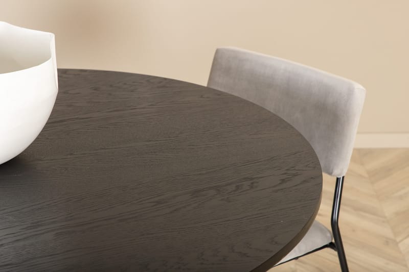 Bianca Matgrupp 110 cm Rund med 4 Kenth stolar - Svart - Products - Möbler - Bord & matgrupp - Matgrupp