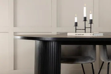 Bianca Matgrupp 200 cm Oval med 4 Berit stolar - Svart - Products - Möbler - Bord & matgrupp - Matgrupp