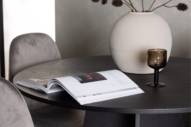 Bootcut Matgrupp 110 cm Rund med 4 Eva stolar - Svart - Products - Möbler - Bord & matgrupp - Matgrupp